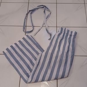 4/$40 Blue & White Striped Pants - Size Large